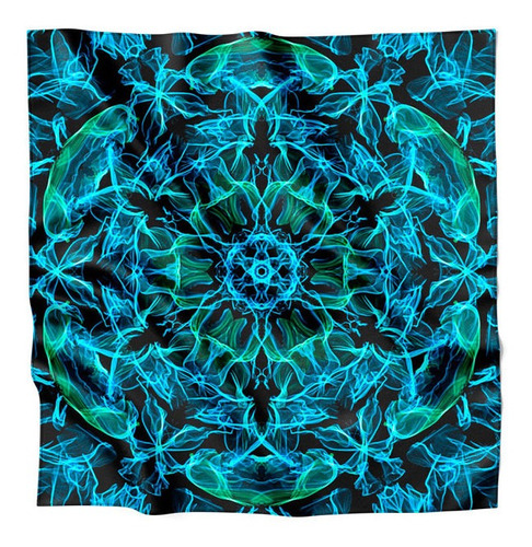 Lenço De Cetim Feminino Estampado Mandala Flor Energia