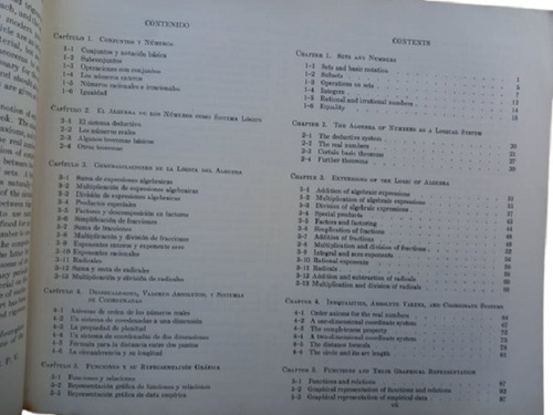 Libro Algebra Trigonometría Modernas Bilingue Año 1970 (Usado)