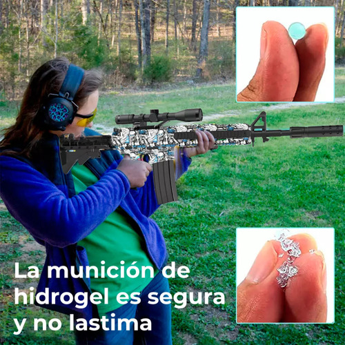 Pistola Hidrogel Lanzadores Gel Automática Recargable Ak 47