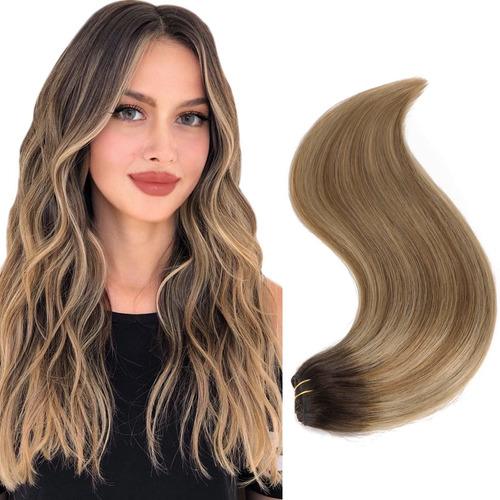 Extensiones De Cabello Humano Remy Con Clip De 18 Pulgadas,