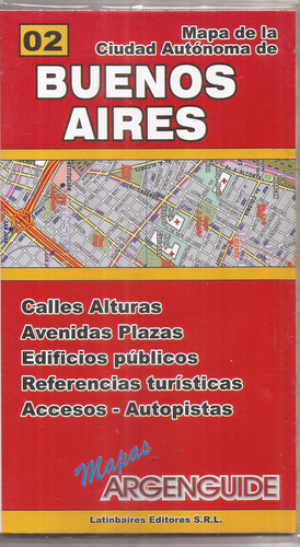 Mapa De Caba Ciudad De Buenos Aires 81 Por 55 Cm Nuevo