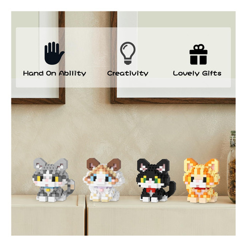 Micro Mini Builds Blocks De La Serie Cat De Scosloo, Modelo
