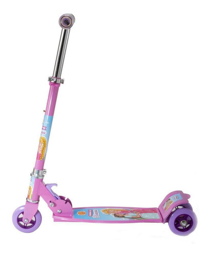 Patinete Infantil De Ferro 50 Kg 7 8 9 10 Anos Dobrável Rosa