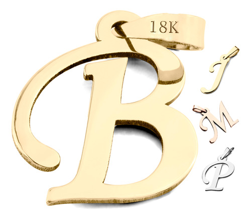 Dije Inicial Letra Oro Solido 18k Mediana Modificable A - Z