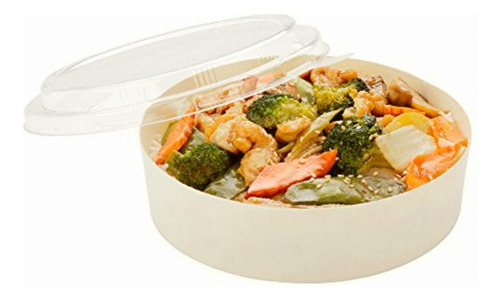 Restaurantware Round Disposable Wood Food Tray Lid, Made