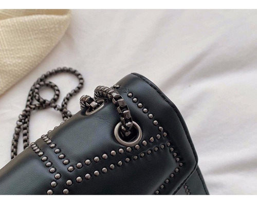 Bolso Bandolera Con Cadena Tachonada 2023 Para Mujer, Bolso