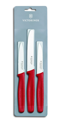 Imagen 4 de 4 de Cuchillos Victorinox P/ Verduras X3 Rojo Y Negro 5.1111.3