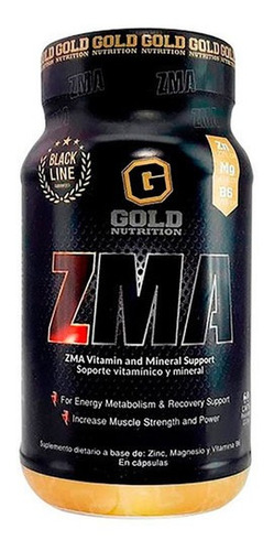 Imagen 1 de 9 de Zma Gold Nutrition Zinc Magnesio Precursor De Testosterona Sabor Na