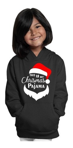 Sudadera Negra De Navidad Infantil De Pijama Navideño