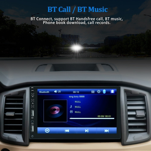 Dh1. Radio Fm Para 7 Coches, 1 Din, Mp5, Pantalla Táctil