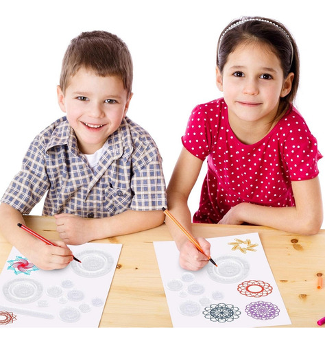 Set 22 Engranajes Juego Espirógrafo Dibujo Espiral Niños F