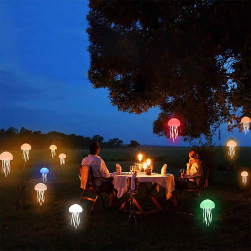 A Lámpara Medusa Con Patas Danzantes, Luz Led Multicolor Y