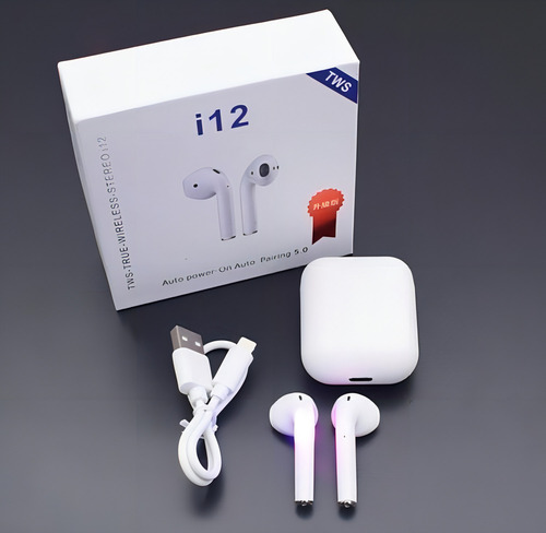 Audífonos I12 Bluetooth 5.0 Tws Táctiles St-w113 Color Blanco
