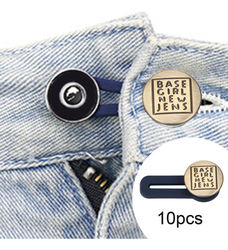 2 X 10 Peças Jean Extensor Botões Elásticos Destacáveis