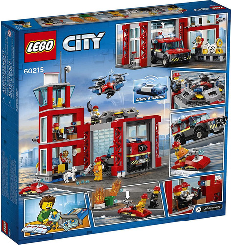 Lego City Fire Station 60215 Juego De Const De Torre 509 Pza