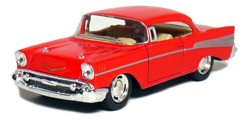 1957 Chevy Bel Coupé 40 Escala 40 Rojo