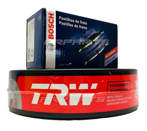 Imagem 1 de 1 de Kit Freio Dianteiro Discos + Pastilhas Bosch Gol G6 2013