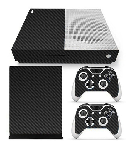 Skin Autoadherible Xbox One S Fibra Carbono Negro Con Envío