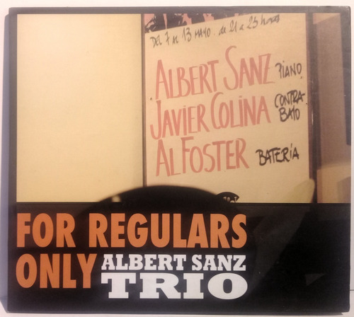 Cd Albert Sanz Trio (for Regulars Only) Importado