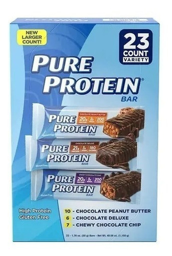 Barritas De Proteína / Caja De 23 Unidades / Pure Protein