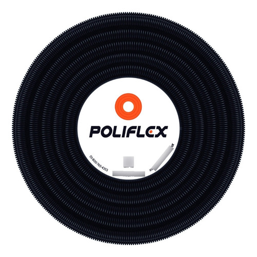 Poliflex Automotriz Ranurado Negro 3/4 Rollo 50 Mts