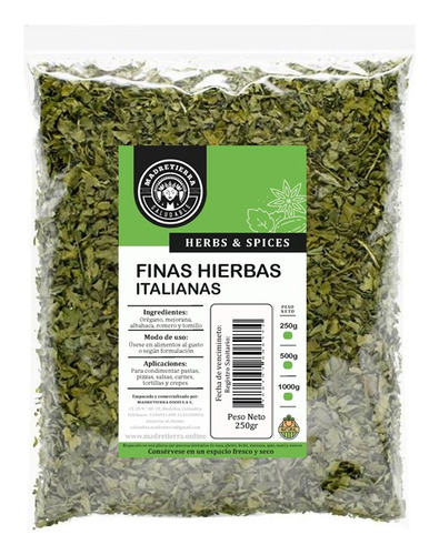 Finas Hierbas X250gr /sazón Italiana - g a $44