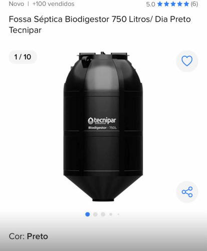 Fossa Séptica Biodigestor 750l Tecnipar
