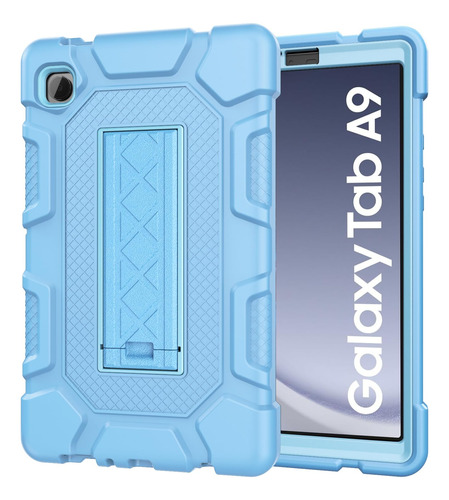 Funda Para Samsung Galaxy Tab A9 Con Atril Azul Claro