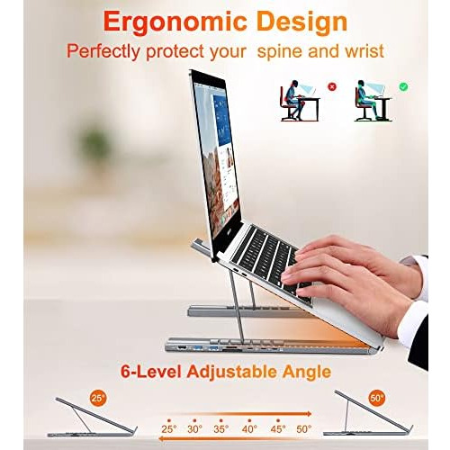 Soporte De Estación De Acoplamiento Laptop Usb C, Sopo...