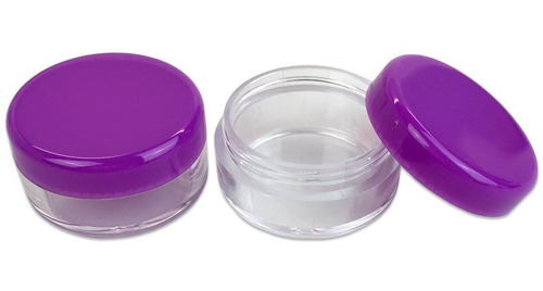 Beauticom 5g / 5ml Claras Tarros Redondos Con Púrpura Tapas