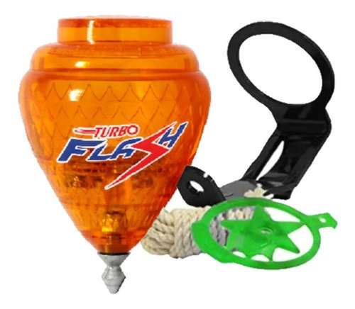 Trompo Turbo Flash Luz Y Punta Giratoria Cometa Profesional