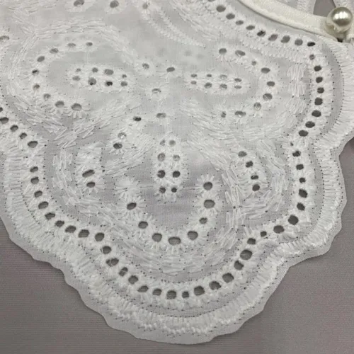 Mantón De Encaje Blanco Con Cuello Falso Y Volantes Ahuecado
