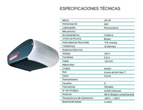 Imagen 2 de 2 de Motor Para Portón Abrepuertas Merik 711m 120v 60hz