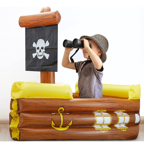 Hielera Inflable Modelo Barco Pirata Flotante Para Alberca