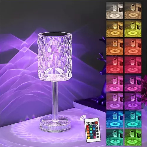Lámpara De Mesa De Cristal, Lámparas De Noche Led, Bar