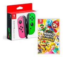 Comprar Controles Joy-con Pink Green + Mario Party Jamboree