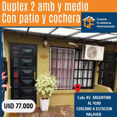 Duplex 2 Amb Y Medio Con Patio Y Cochera 