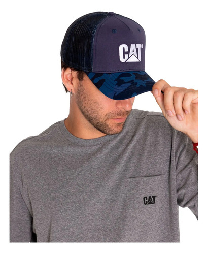 Jockey Cat Logo Printed Mesh Trucker              