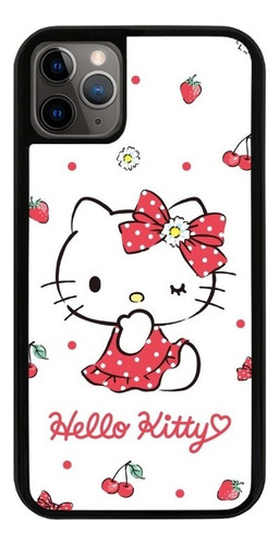 Funda Uso Rudo Tpu Para iPhone Kitty Gato Moda Mujer Lindo 5