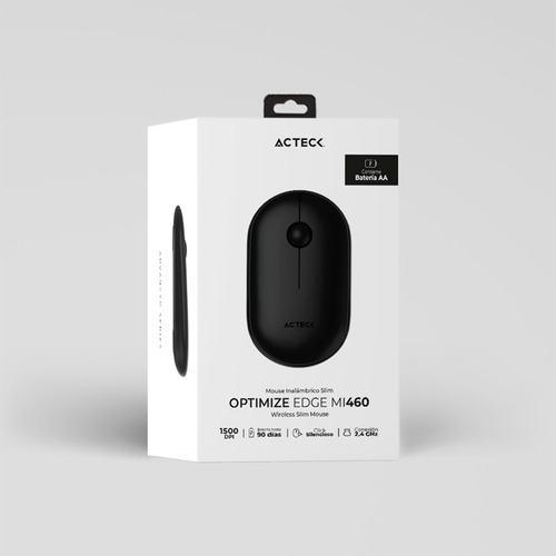 Mouse Acteck Optimize Edge Mi460 1600dpi Inalambrico Negro