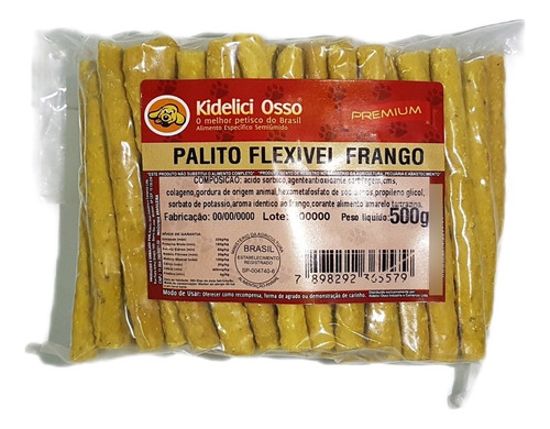 Palito Flexivel - Kidelici Osso - Sabor Frango - 500g