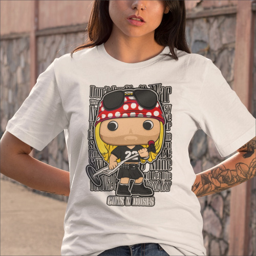 Remera De Guns N' Roses Con Axl Estilo Funko Pop