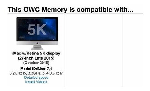 Owc 32 Gb (4 X 8 Gb) Pc14900 Ddr3 1866 Mhz So-dimm Memory Co