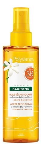 Protector Solar Polysianes Klorane Aceite Seco Fps30 200ml