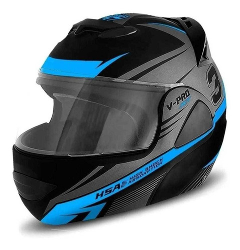 Capacete V-pro Jet 3 Escamoteável Pro Tork Robocop