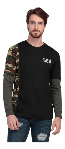 Playera Clasica Lee Manga Larga Hombre C36