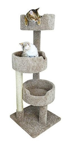 Árbol Rascador Para Gatos Deluxe 52  Marrón