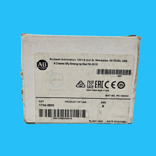 Allen Bradley 1734-ib8s Modulo De Segurid. Original
