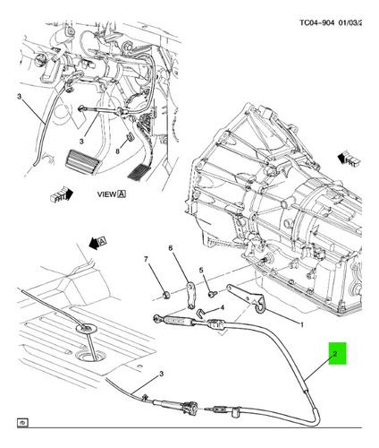 Cable Selector Velocidades Gmc Yukon 2.0l L4 2014