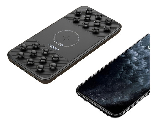 Cargador Portatil Inalambrico Power Bank Tipo C Externo Usb Negro Genérica